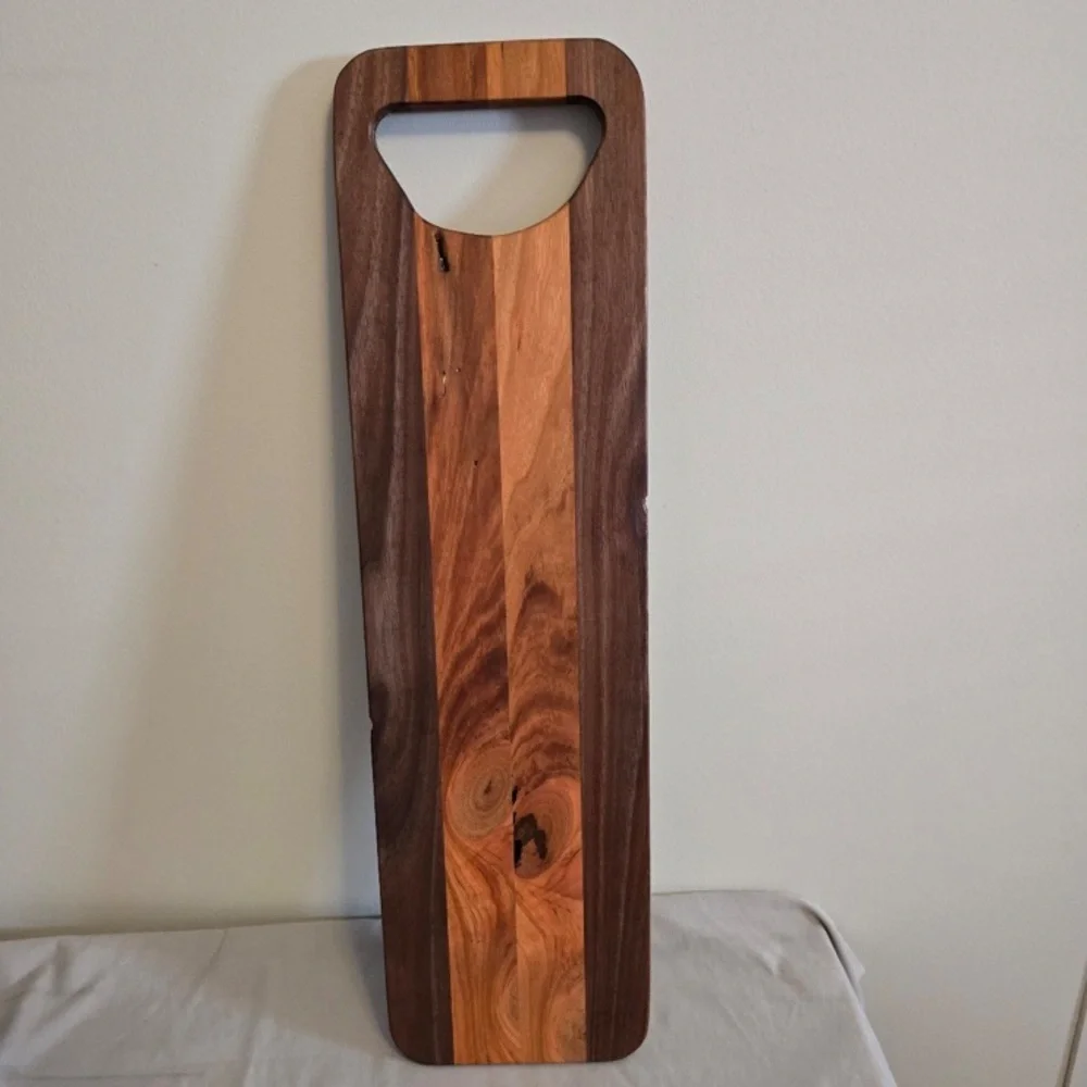 New Handmade Walnut and Cherry Wood Charcuterie Board